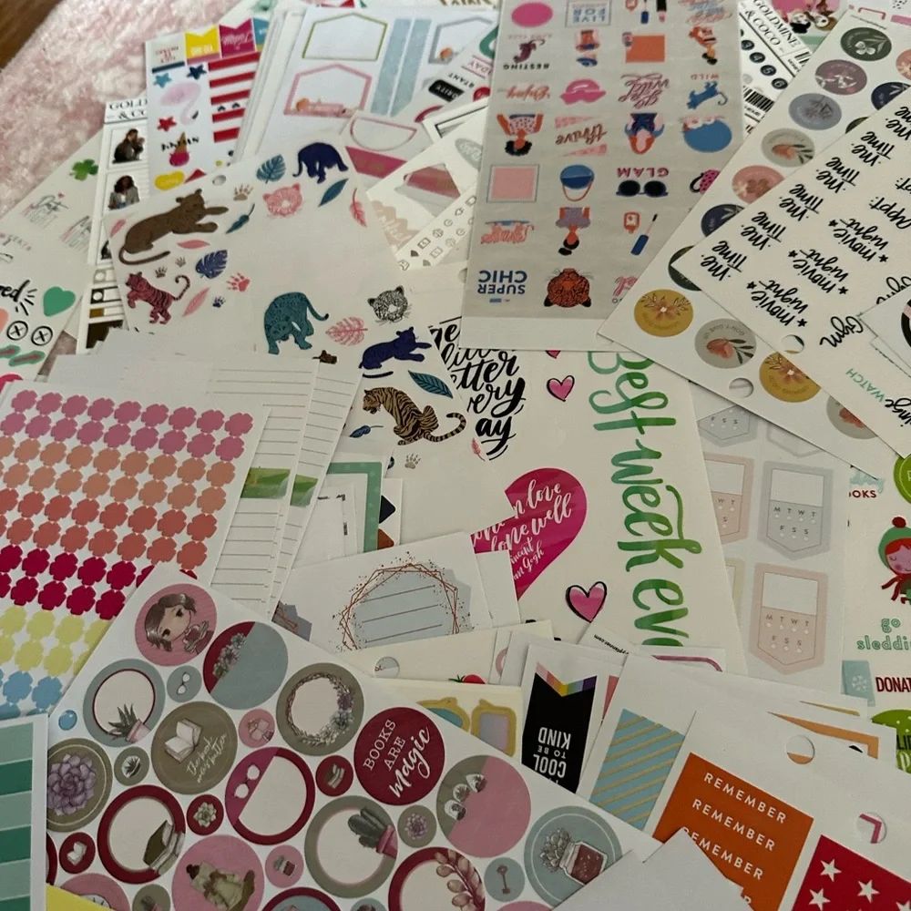 Huge Lot of Happy Planner and Planner Stickers Over 230 Sheets